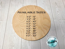 Load image into Gallery viewer, Wood Circles - 1/2 Inch Thick - Unfinished Wood Circle | Wood Round | DIY | Unfinished