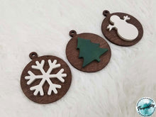Load image into Gallery viewer, Set of 3 Simple, Rustic Christmas Ornaments - Farmhouse | Decor | Christmas |
