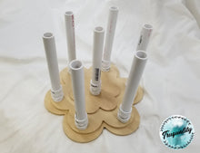 Load image into Gallery viewer, 7 Cup drying rack (1/2” PVC) for glitter tumbler making / cuptisserie / cup turner