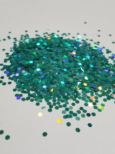 Chunky Teal Custom Glitter Mix - Available in 1,2, or 4 oz - Polyester, Solvent Resistant