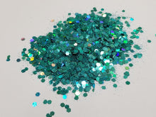 Load image into Gallery viewer, Gypsy Teal Custom Glitter Mix - Available in 1,2, or 4 oz - Polyester, Solvent Resistant