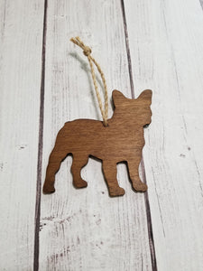 French Bulldog Christmas Ornament - Farmhouse | Decor | Christmas | Frenchie | Dog Breed