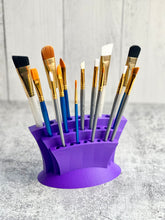 Load image into Gallery viewer, Paint Brush Organizer - Paint Brush - Craft Room Organizer - Purple